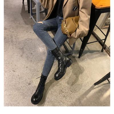 China Cushioning 2023 Summer Super Thin Women's Martin Boots Motorcycle Boots Fashion Genuine Leather Walking Boots for sale