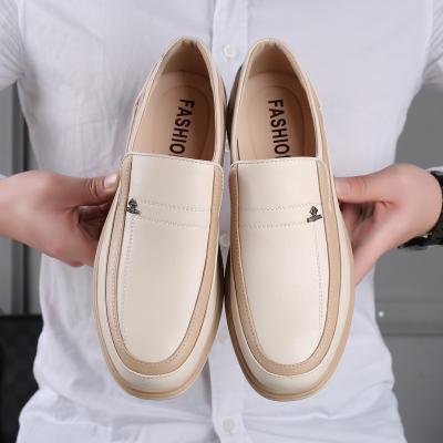 China High Quality Men's Soft Leather Casual Shoes Round Fashion Shoes Office Non-slip Breathable Leather Leather for sale