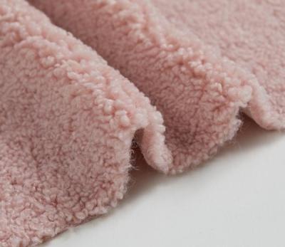 China Auto Sherpa Pink Fleece Curly Color Upholstery Faux Fur Fabrics Any Pattern Can Supply for sale