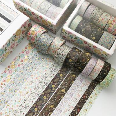 China Count Decoration Waterproof Hand Kawaii Washi Tapes Single Sided Roll Custom Washi Tape Custom Mixed Color Printing for sale