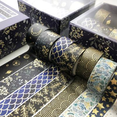 China Wholesale Custom Waterproof CMYK Washi Tape Printed And Colored Masking Washi Tape Gold Foil Set Kawaii Paper Custom Printed Washi Tape for sale