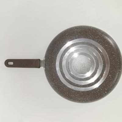 China Durable Aluminum Non-Stick Marble Granite Pizza Crepe Stone Coating Frying Pan for sale