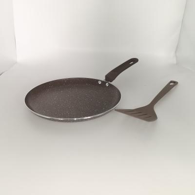 China Granite Aluminum Shallow Stone 28cm Marble Pan Fry Pancake Pizza Non-Stick Non-Stick Coating Non-Stick Coating for sale