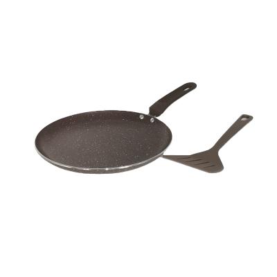 China Sustainable Aluminum Granite Stone Shallow Marble Pan Fry Pancake Pizza Press Coating for sale