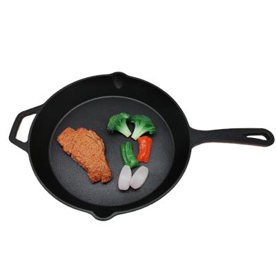 China Good quality minimalist durable wholesale small skillet 12 inch cast iron skillet for sale