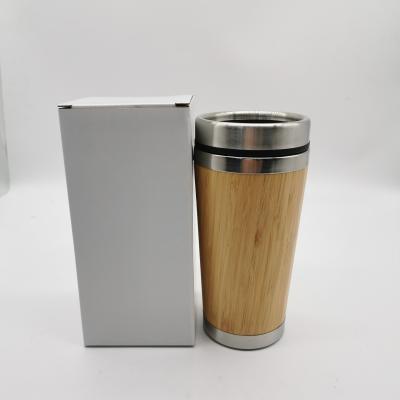 China 2020 Sustainable Popular Stainless Steel Bamboo Double Wall Vacuum Insulated Bamboo Tumbler Coffee Mugs for sale