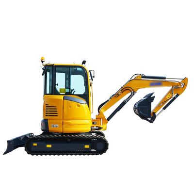 China Hotels Track Mini Excavator Tailless 4ton Small Digger 0.11cbm Rubber Bucket Hydraulic With Bulldozer for sale