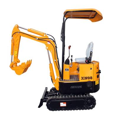 China Building Material Shops China Small Size Excavator 800kg Crawler Garden Mini Digger Rubber Track for sale