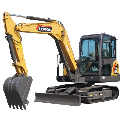 China Chinese 6ton 0.2cbm Small Crawler Excavator New Mini Digger 39kw LOVOL FR60D for sale