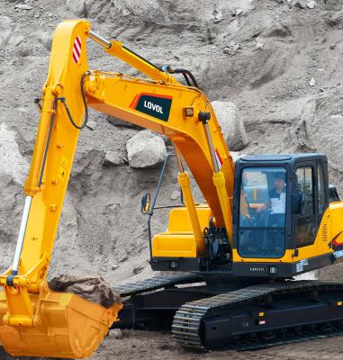 China Factory 25 Ton Crawler Excavator Medium Size Hydraulic Digger 1.2m3 Bucket ISUZU 175HP LOVOL FR260D for sale