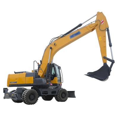 China Construction worksÂ   21ton Wheel Excavator 0.86cbm Hydraulic Bucket 173hp Wheeled Digger XE210WB for sale