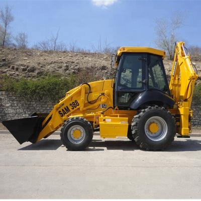 China Construction worksÂ   China Backhoe Loader Small Compact Integral Chassis 2.5ton 100hp SAM388 Excavator for sale