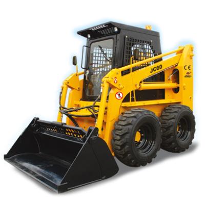 China Chinese Building Material Stores Wheel Skid Steer Loader 60hp 850kg Rated Load 0.5cbm Chinese Small Bucket JC60 for sale