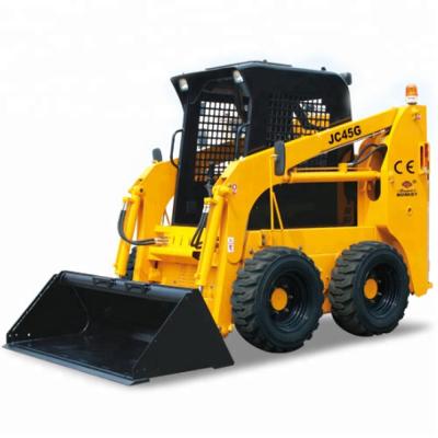 China Building Material Stores Wheeled Mini Skid Steer Loader 700kg 50HP 0.4cbm Bucket With Kind Of Attachments JC45G for sale