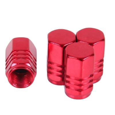 China 4PCS Aluminum Alloy Aluminum Tire Valve Stem Cap With Hexg Style for sale