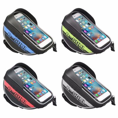 China B-SOUL Waterproof Bicycle Bag Mobile Phone Bag Mountain Bike Accessories Cycling Front Bag No for sale