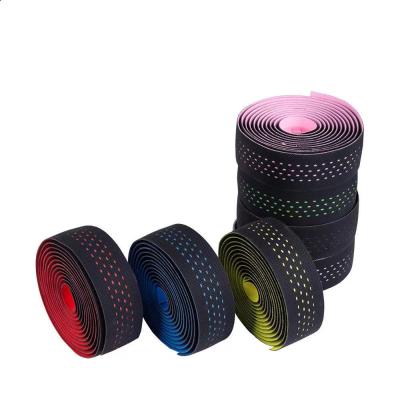 China Road Bikes Best Selling Road Bike Handlebar Tape Grip Rainbow Perforated PU Breathable Bar With Bicycle Accessories for sale