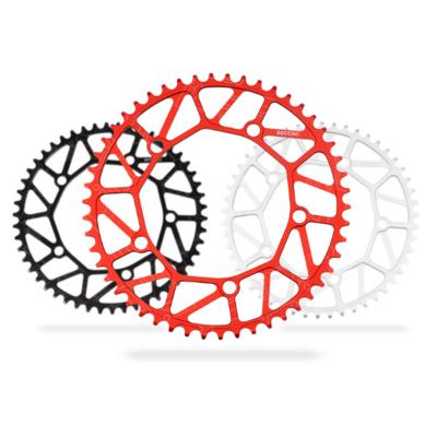 China Folding Bicycle 46/48/50/52/56/58T 130BCD 130BCD Folding Bicycle Sprocket Chainring Positive Negative Tooth BMX Bike Crankset Colorful for sale