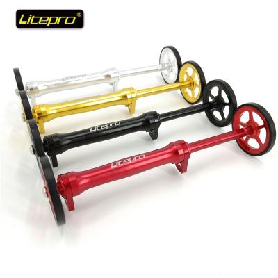 China Brompton Litepro Easy Wheel And Extension Rod For Brompton Rear Cargo Stretch Easywheel Rod Telescopic for sale