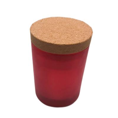 Chine L'OEM a givré le pot en verre teinté Cork Stopper Tightly Airtightness de bougie à vendre