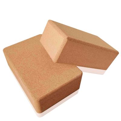 China Fitness Natural Cork Yoga Block Bricks Sweat Absorbing Yoga Accessories for sale