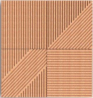 China Sound Proof and Heat Insulation Cork Wall Panels 300x300x30mm zu verkaufen