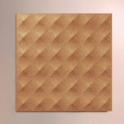 China Akustischer Cork Wall Tiles mit geometrischer Oberfläche, kundengebundene Form zu verkaufen