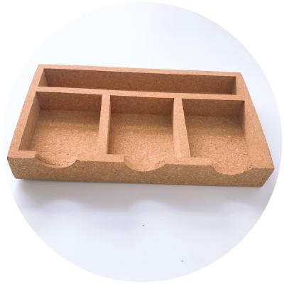 China Natural Cork Desk Tray Cork Desk Organizer Home Office Storage en venta