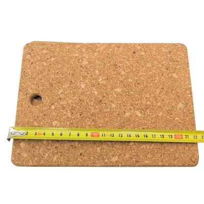 China Eco Rectangular Cork Table Mats Corkboard Hot Pads Trivets Safe Healthy zu verkaufen