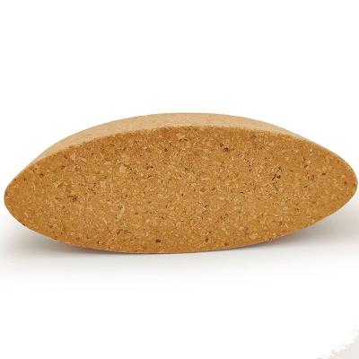 China Oval Cork Yoga Brick Egg Cork Yoga Blocks For Seated Reclining Postures zu verkaufen