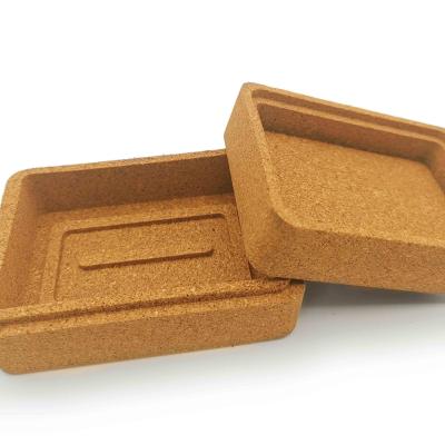 Κίνα Natural Cork Soap Dish Container Box Case Holder Waterproof Anti-Corrosion προς πώληση