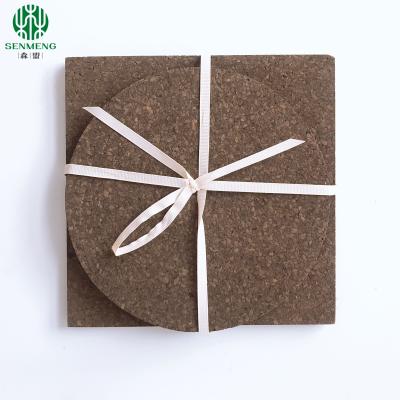 中国 Hot Sale Custom Size Natural Dark Eco-Friendly Cork Placemats Cork Trivets 販売のため