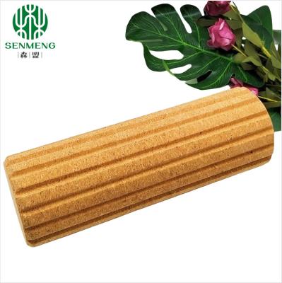 China High Density Natural Release Fitness Exercising Cork Yoga Massage Roller for sale