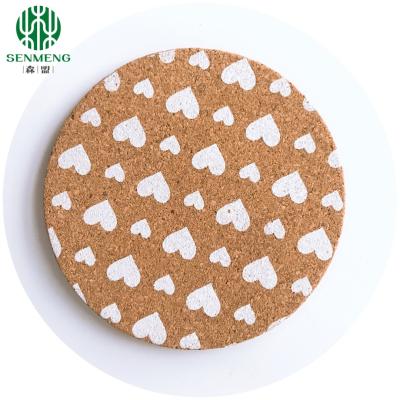 Cina Wholesale Round Cup Mat Customized Advertising Coasters Eco Friendly Cork Coaster in vendita