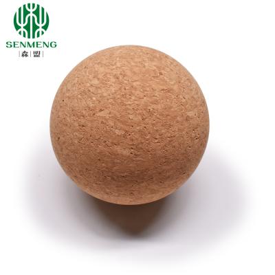 China Best Sale Eco-Friendly Natural Wood Ball for Fitness Exercise Cork Yoga Ball Eco-Friendly Cork Yoga Ball for Professional for sale