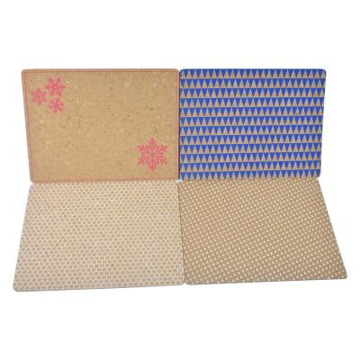 Cina Cork Placemats Rectangular Anti Scratch su ordinazione stampato per la caffetteria in vendita