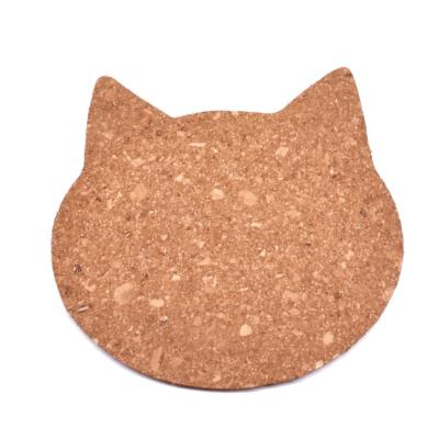 Chine OEM naturel de FDA Cork Coasters Cat Cloud Shape à vendre