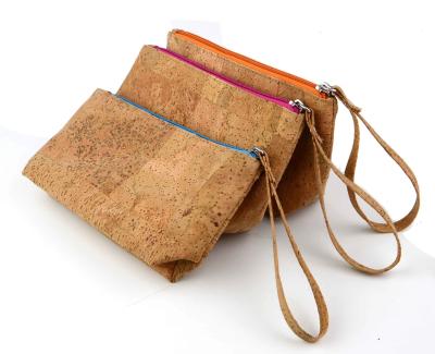 China 20*14cm Soem Cork Fabric Bags Wallet Pattern feuchtigkeitsfest mit Reißverschluss zu verkaufen