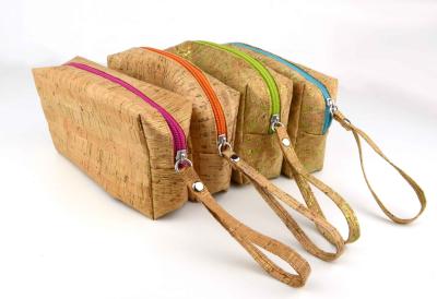 China BSCI-Goldflecke verlegt Cork Fabric Bags Make Up-Kosmetiktasche abgrifffestes ODM zu verkaufen