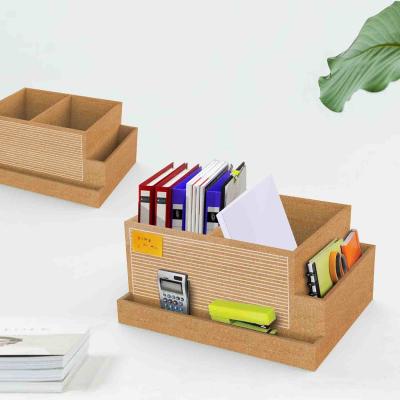 China FSC Vochtbestendige Ondoordringbaar van Bureaucork desk organizer storage box Te koop