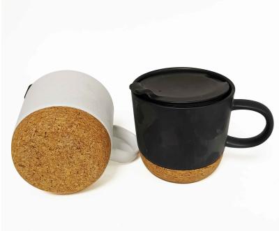 Cina Sottobicchieri naturali di Antiscratch del fondo di FDA BSCI Cork Base Ceramic Mug Cork in vendita