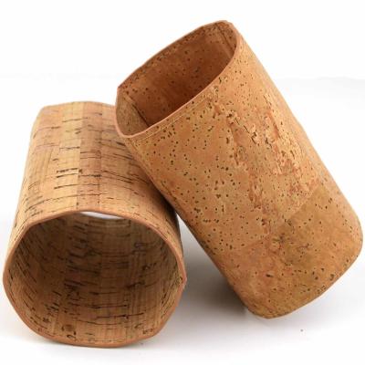 China Wärmedämmungs-natürlicher Cork Fabric Breathable Cork Cup-Ärmel wiederverwendbares Soem zu verkaufen