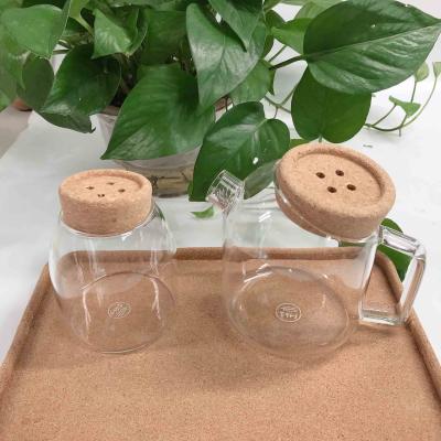 Cina Tipo lanciatore di vetro del bottone della teiera con Cork Lid Stopper Antiwear 1.2*1in in vendita