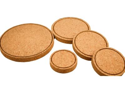 China a prueba de humedad indecolorable natural de Cork Coasters Base Glass Dome del florero 2.5x2.2x0.8 en venta