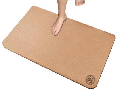 China esquinas Wearproof naturales del radio de los 60x45cm Cork Pad Bathroom Mat Antislip en venta