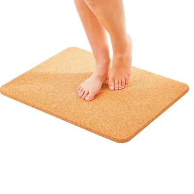 China 5000pcs 13mm Thick Cork Pad Natural Cork Floor Bath Mat  ISO9001 for sale