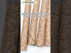 Dia 25mm Agglomerated Cork Rods Cork Sticks For Making Cork Stoppers