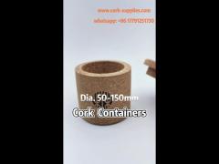 Dia. 50-150mm Cork Container Cork Storage Box Cylindrical Round Shaped with Cork Lid