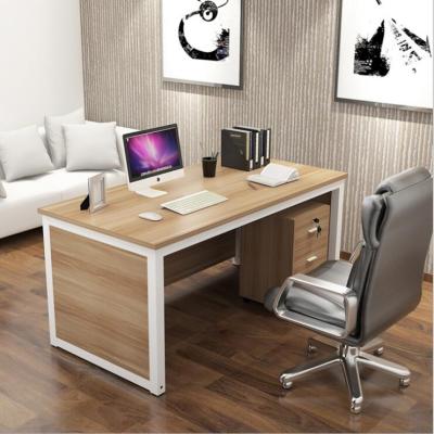 China (Height) Adjustable Computer Desk One Seater Table Furniture Panel Wooden Staff Desk for sale