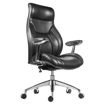 China Comfort Adjustable Ergonomic High Back Design PU (Waist) Executive Office Chair PU Leather Leather Chair for sale